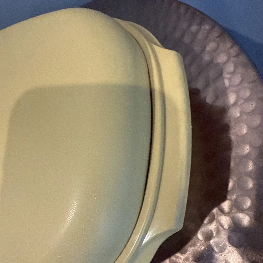 Vintage Tupperware Yellow Oblong Oval Casserole Dish Bowl Lid Strainer Colander
